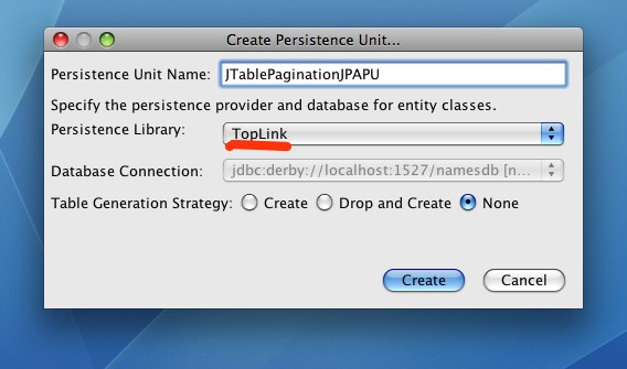 create persistence unit