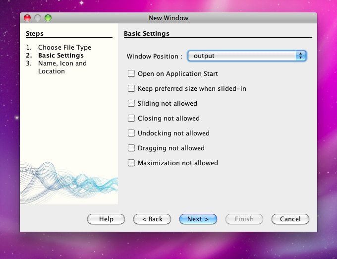 screenshot of mode assignment