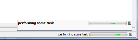 noprogressinformation ProgressHandle indeterminate